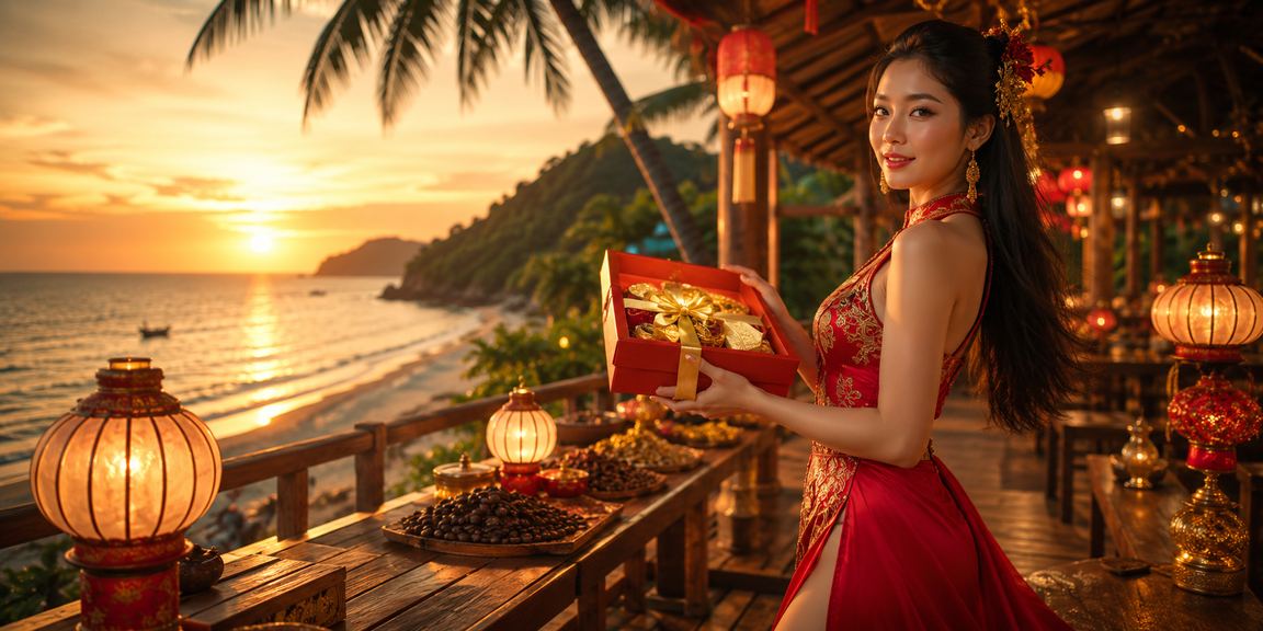 Giao diện ứng dụng di động với hình ảnh biệt thự tại Phú Quốc và tiện ích VIP